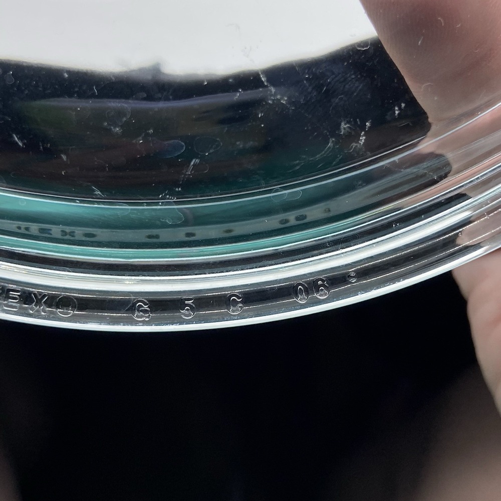 Pyrex G5C‎ Corningware Ribs Ribbed Replacement Lid Only 7.5"  Glass Blue Tint - Picture 9 of 9